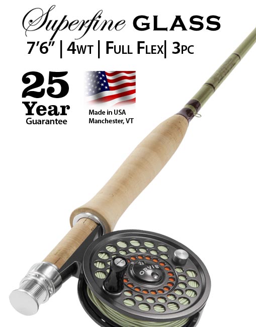 Orvis Superfine Glass Fly Rod in 7'6 4wt is so much fun to fish