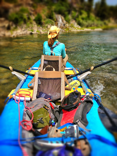 traveler canoe with gear