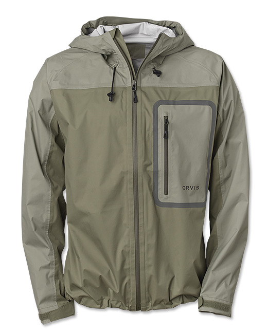 Orvis Encounter Rain Jacket is packable waterproof/breathable protection