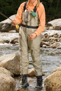 Orvis Woman's Endura Stockingfoot Waders -in action