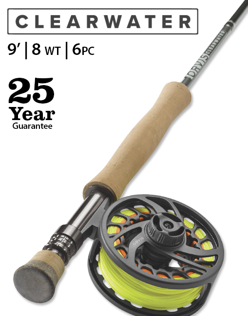 Orvis Clearwater Travel 9' 8-Weight 6-Pc Fly Rod, affordable performance
